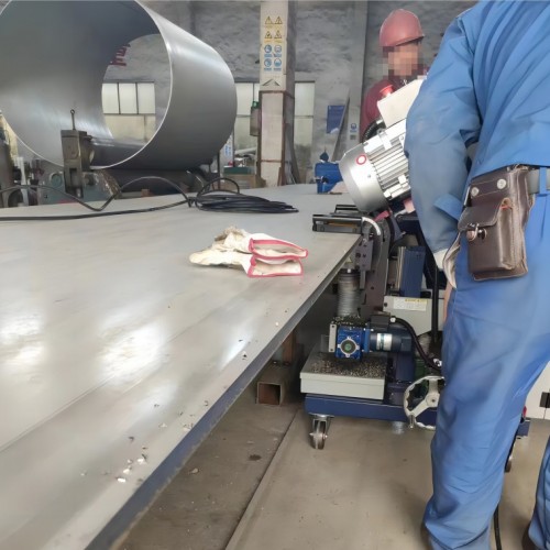 【GMM-80R自动铣边机】贵州某工程安装公司加工S304钢板实用案例